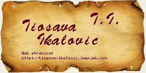 Tiosava Ikalović vizit kartica